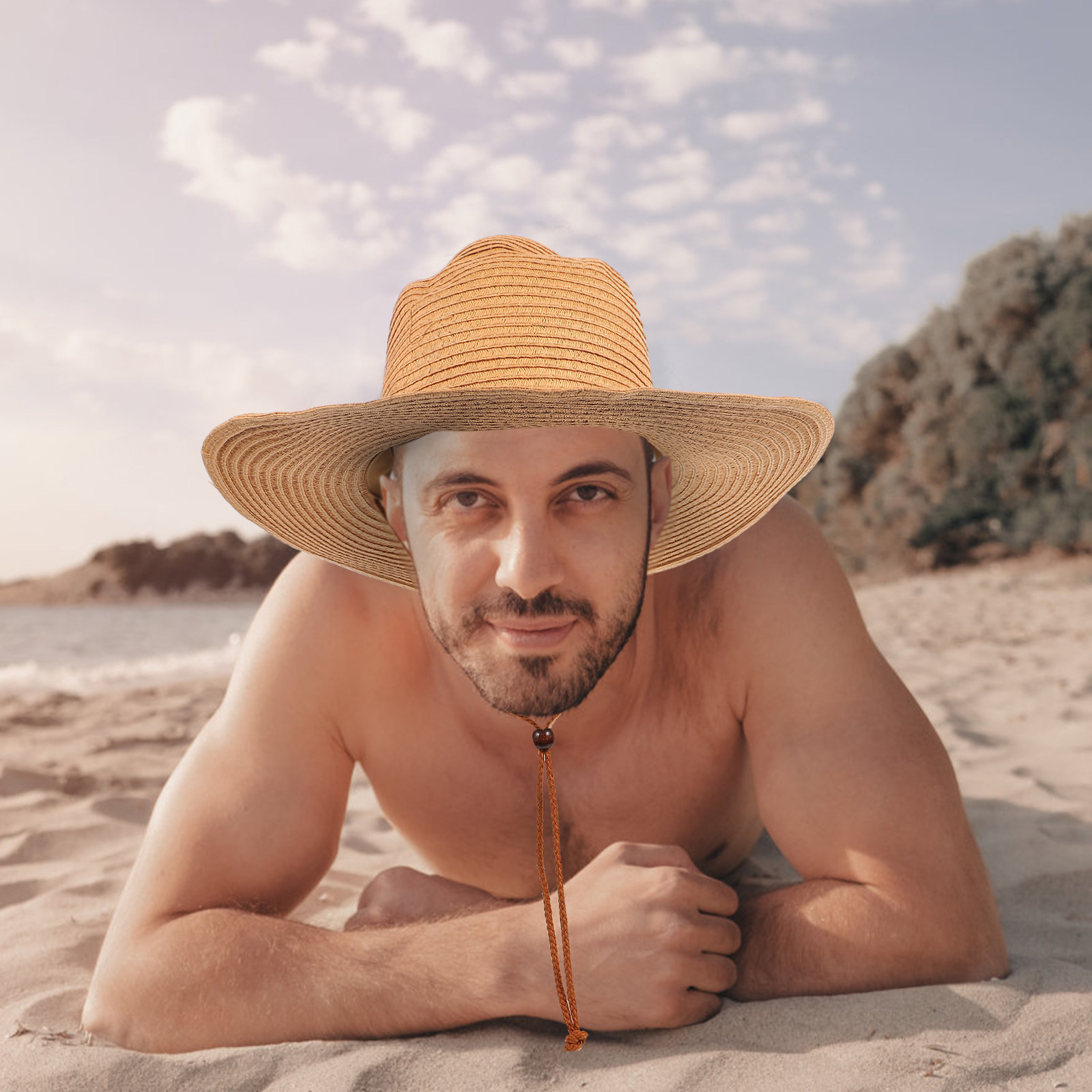 Summer Sun Hat for Men Wide Br - огляд і ціна Hat Floppy Wide