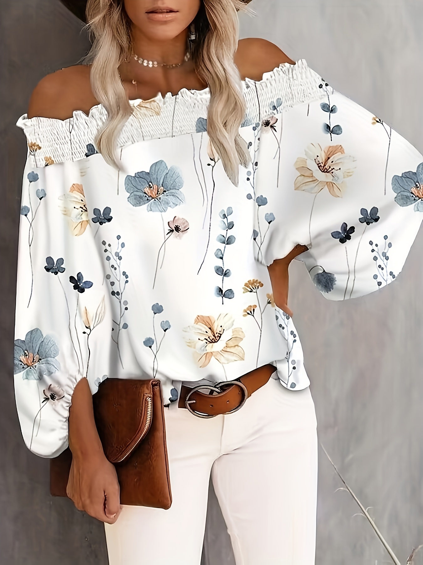 Plus Size New Women's Casual F - огляд і ціна Blouse Off Shoulder