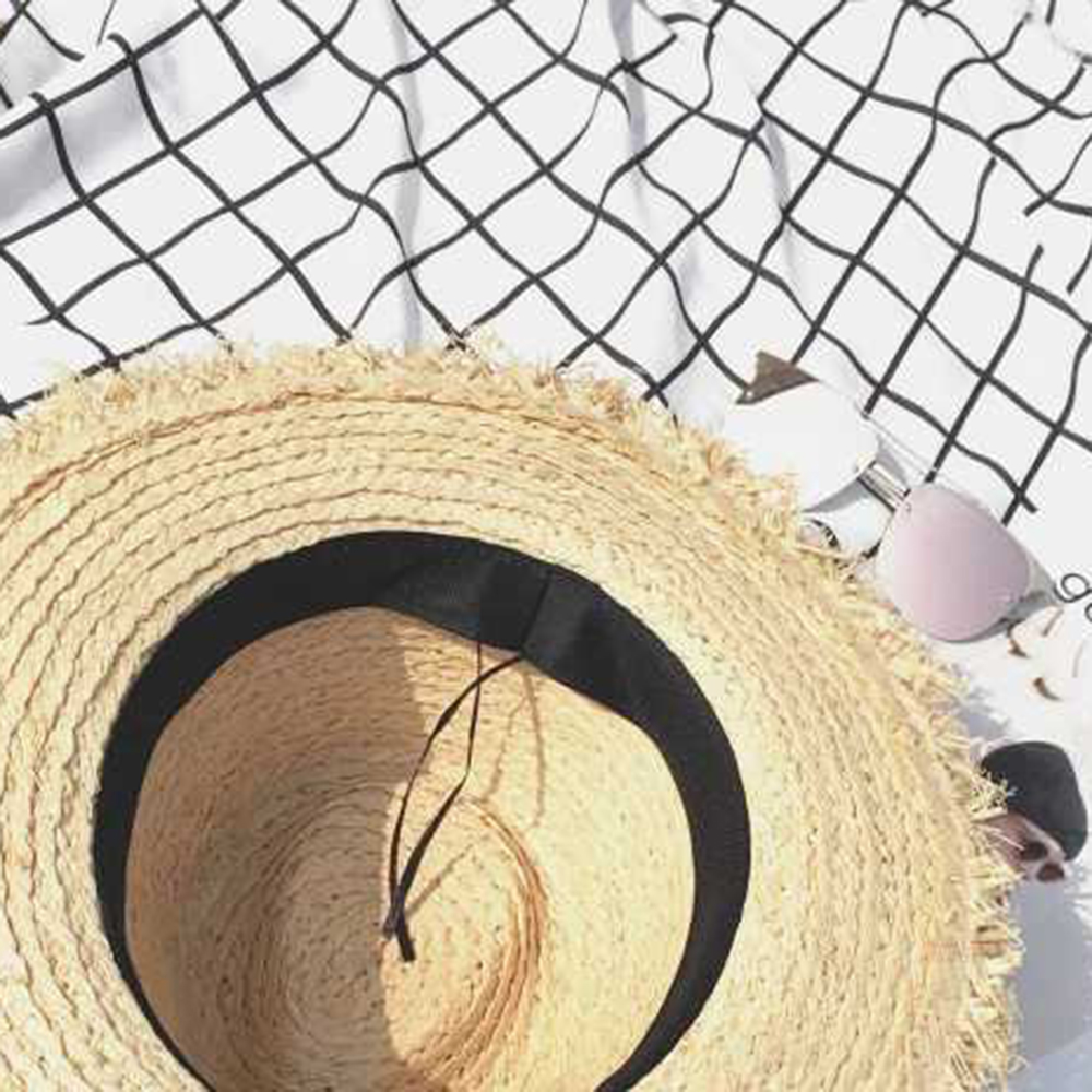 New Wide Brim Raffia Sun Hat f - огляд і ціна Hat Floppy Wide